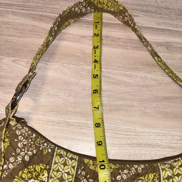 Vera Bradley Brown and Yellow Hobo Bag & wallet - Picture 8 of 8